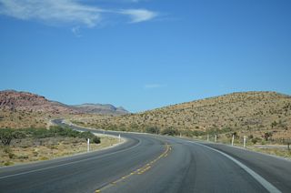 Charleston Boulevard east at 6th Street in Las Vegas, Nevada Charleston Boulevard east at 6th Street in Las Vegas, Nevada