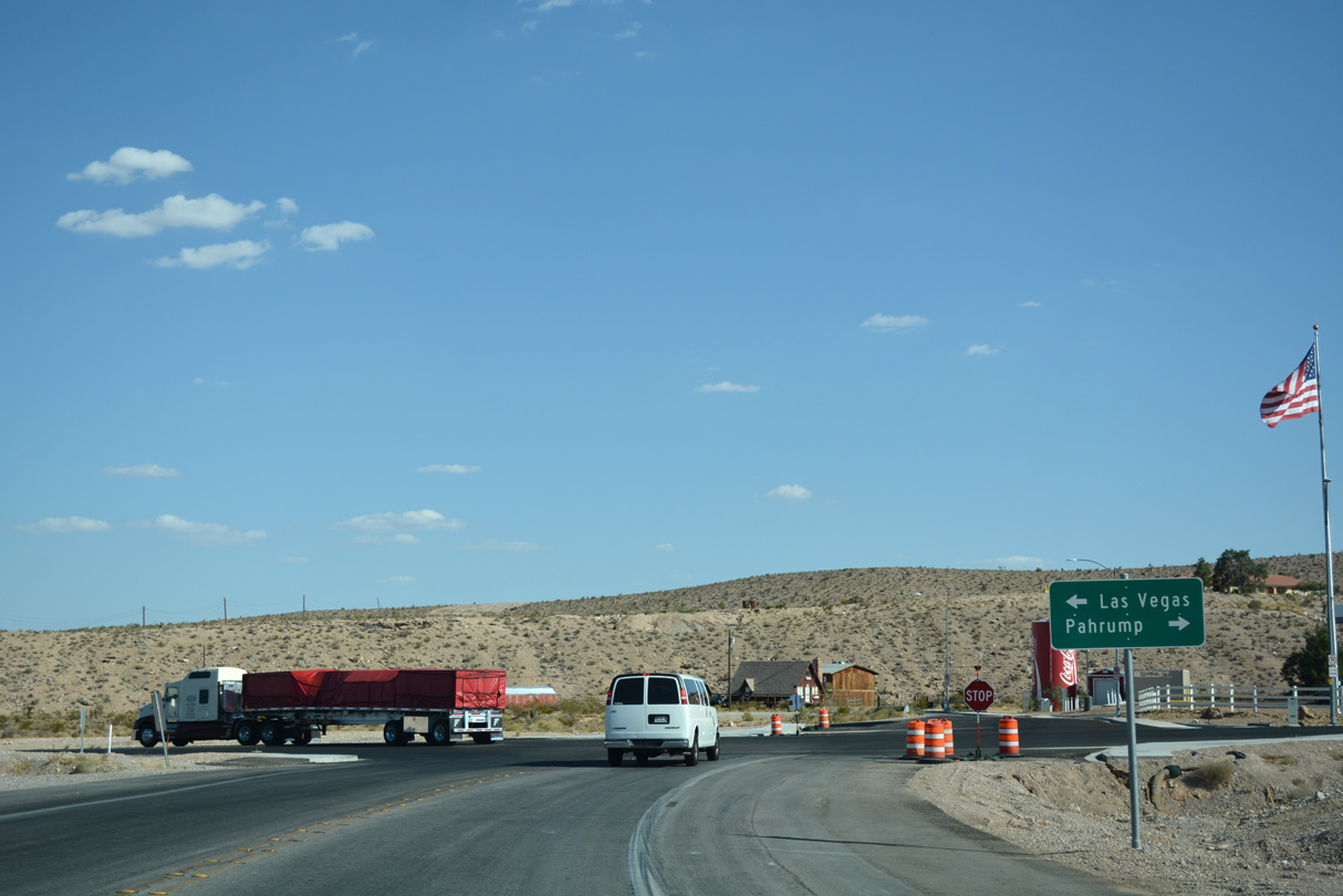 SR 160 travels west to Mountain Springs and Pahrump and east to I-15 and Las Vegas Boulevard in the Las Vegas metropolitan area.