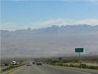 Eastbound Nevada 163 approaches Needles Highway (former Nevada 76), which leads south past Laughlin before entering California northwest of Needles.