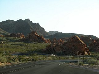 Red rocks reminiscent of Valley of Fire State Park are located at Redstone, a roadside stop and trail head along Northshore Road near the Echo Hills.