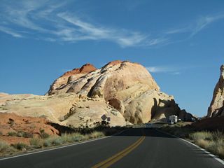 White Domes, which is located at the end of Mouse's Tank Road.