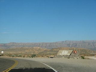 Valley of Fire Highway proceeds east to Northshore Drive in Lake Mead National Recreation Area.