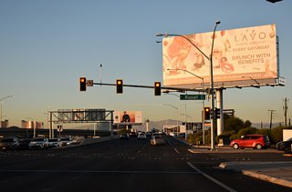 University Center Drive continues north from Russell Road to Tropicana Avenue and Flamingo Road.