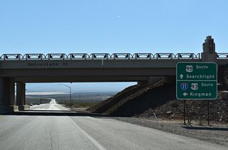 I-11/U.S. 93 loop south of Boulder City east to Lake Mead and Hoover Dam.