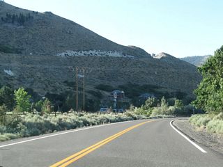 Traveling north, Nevada 207 (Kingsbury Grade) appears along its ascent to Daggett Pass en route to Lake Tahoe.