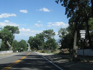 Nevada 206 reassurance marker posted east of Foothill Road and Jacks Valley Road in Genoa.