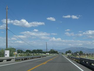 Traversing farm and ranchland, Nevada 206 crosses four channels of the Carson River via separate bridges all built in 1967.