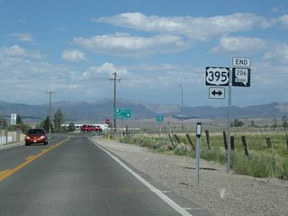 An end shield is posted for Nevada 206.