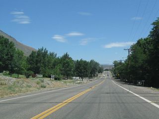 For the first mile, Jacks Valley Road passes through the northern portion of the town of Genoa.