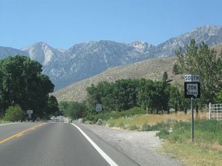 Nevada 206 confirming marker posted south of Nevada 757.