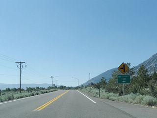 Southbound Nevada 206 at Centerville Lane east to Nevada 88 and Centerville. Centerville Lane becomes Nevada 756 at Nevada 88, a route that proceeds east and then north to U.S. 395 in Gardnerville.