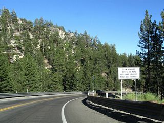 Decending from Daggett Pass and the Carson Range, SR 207 (Kingsbury Grade Road) initially travels above Hines Canyon and Daggett Creek.