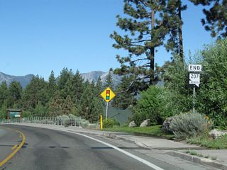 An end SR 207 shield assembly was posted prior to the traffic signal intersection with U.S. 50; it was replaced by a new assembly closer to the U.S. 50 intersection by 2012.