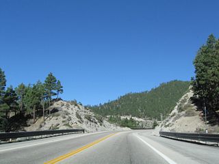 Nevada State Route 207 (Kingsbury Grade) ascending into the Carson Range between Mottsville and Kingsbury