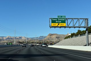 The Bruce Woodbury Beltway at Exit 23 to Town Center Drive. The Gardens neighborhood lines Town Center Drive to the north while Ridgebrook lies to the south near Flamingo Road. 