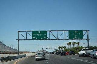 Charleston Boulevard represents a major thoroughfare across the Las Vegas region, connecting CC-215 with Downtown Las Vegas. Prior to 2019, SR 159 extended east along Charleston Boulevard from the beltway to SR 612 (Nellis Boulevard) in eastern reaches of Las Vegas.