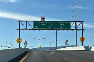 Lake Mead Boulevard travels along a 28.6 mile course through Las Vegas to the Lake Mead National Recreation Area near the Colorado River and Lake Mead.