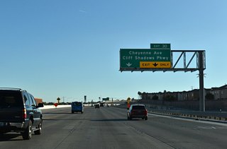 Cheyenne Avenue stretches across the Las Vegas region with a state maintained section (SR 574) between I-11/U.S. 95 and SR 612 (Nellis Boulevard).