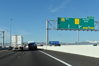 Decatur Boulevard extends 9.8 miles north through Spring Valley and western Las Vegas to North Las Vegas Airport (VGT) at SR 599 (Rancho Drive).