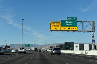 Jones Boulevard originates in south Enterprise, meeting CC-215 ahead of entering Spring Valley.