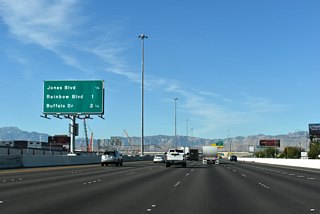 The Bruce Woodbury Beltway leaves unincorporated Enterprise at Rainbow Boulevard in one mile.