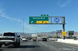 Rainbow Boulevard heads north through central Spring Valley into western neighborhood of Las Vegas. Southward, Rainbow Boulevard extends to SR 160 and south Enterprise.