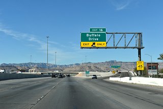 Locally, Buffalo Drive extends south to SR 160 (Blue Diamond Highway) and north to Hacienda Avenue.