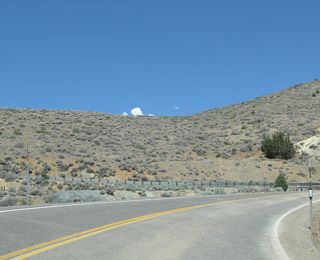 Switchbacks such as this are common along Nevada 341 on the Occidental Grade.
