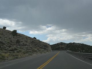 Nevada 341 (Comstock Highway) tops out at 6,789 feet above sea level across Geiger Summit.