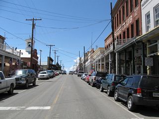 Nevada 341 (C Street) south of Taylor Street in Downtown Virginia City.