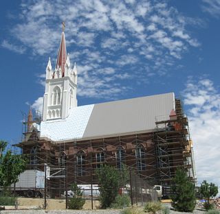 One of the historic buildings found around Virginia City is St. Mary's in the Mountains Catholic Church, which was built around 1875.