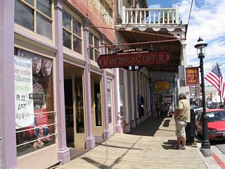 The Virginia City Convention and Visitors Bureau is located at the northwest corner of the intersection between C Street (Nevada 341) and Taylor Street.
