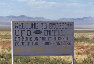 The official web site of Rachel, Nevada lists the 98 54 human inhabitants.