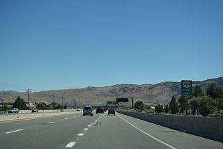SR 431 (Mount Rose Highway) continues northeast from Wedge Parkway into a parclo interchange with I-580/U.S. 395.