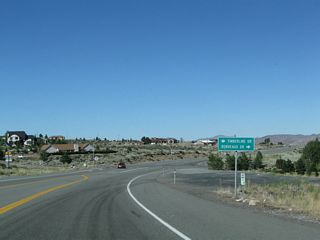 Northbound Nevada 431 meets Timberline Drive and Bordeaux Drive at this intersection.