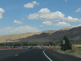 SR 341 traverses the Virginia Range east as part of a 21.8 mile course to U.S. 50 near the community of Dayton.