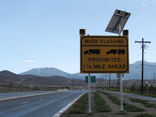 During episodes of inclement weather or bad traffic conditions, trucks may be restricted or prohibited on SR 431 southwest through Humboldt-Toiyabe National Forest and over Mount Rose Summit to Incline Village.