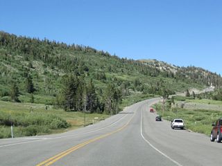 Turning more to the east, SR 431 travels south of Tamarack Peak to Mount Rose Summit.