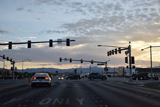 Sunset Road west at Las Vegas Boulevard (former SR 604).