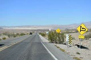Milepost 8.96 for SR 564 marks the east end of the state route at the boundary of Lake Mead National Recreation Area.