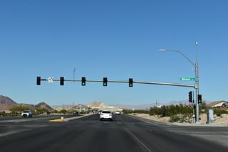 Mohawk Drive meets Lake Mead Parkway west across from Cadence Crest Avenue into the Cadence development.