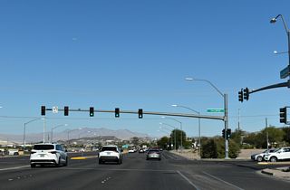 Taylor Street ties into SR 564 (Lake Mead Parkway) across from Victory Village Plaza shopping center.