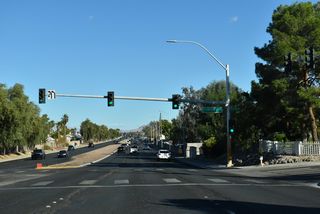 The succeeding traffic light on Craig Road east is at Ivory Circle south and Camino Del Oro north into the Rancho Alta Mira development.