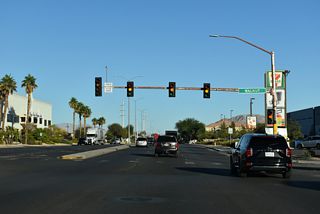 Walnut Road angles southeast from Mitchell Street through an industrial area to SR 573. South from Craig Road, Walnut Road is a residential boulevard.
