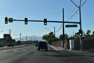 Craig Road continues west to Salmon Drive at the Nellis Family Housing complex.