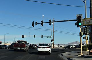 Cheyenne Avenue east at SR 599 (Rancho Drive).