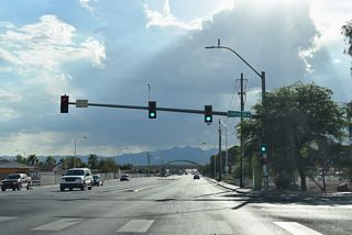 Cheyenne Avenue west at Campus Drive adjacent to College of Southern Nevada - North Las Vegas Campus.