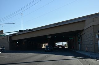SR 579 (Bonanza Road) intersects H Street north adjacent to the Interstate 15 over crossing.