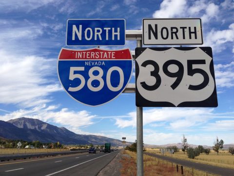 I-580/US 395 north at Washoe Valley