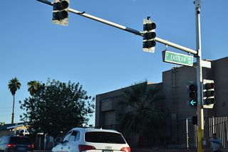 Fremont Street south at Eastern Avenue and Five Points in Las Vegas.